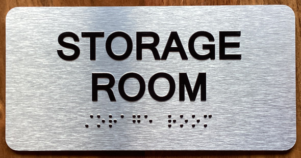 Storage Room With Sign with Raised Letters Sign