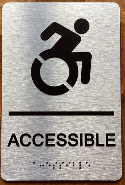 Accessible With Sign with Raised Letters Sign