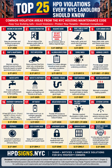 TOP HPD VIOLATIONS