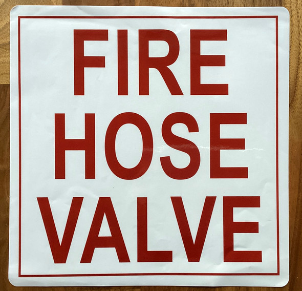 FIRE HOSE VALVE STICKER