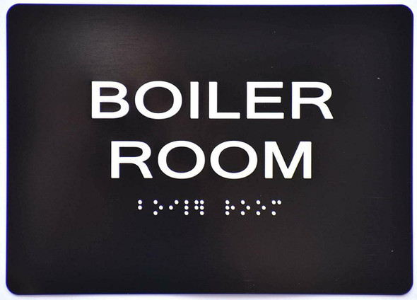 Boiler Room Sign   The Sensation line -Tactile Signs  Ada sign