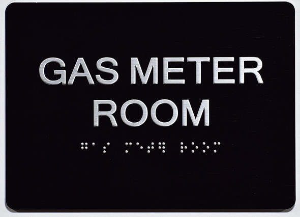 Gas Meter Room Sign   The Sensation line -Tactile Signs  Ada sign