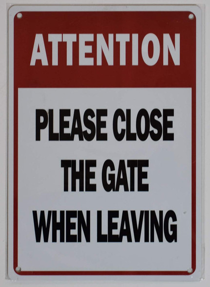 THIS IS A KIDS SAFE AREA PLEASE CLOSE THE GATE KEEP GATE CLOSED SIGN  (ALUMINUM SIGNS 7X10)