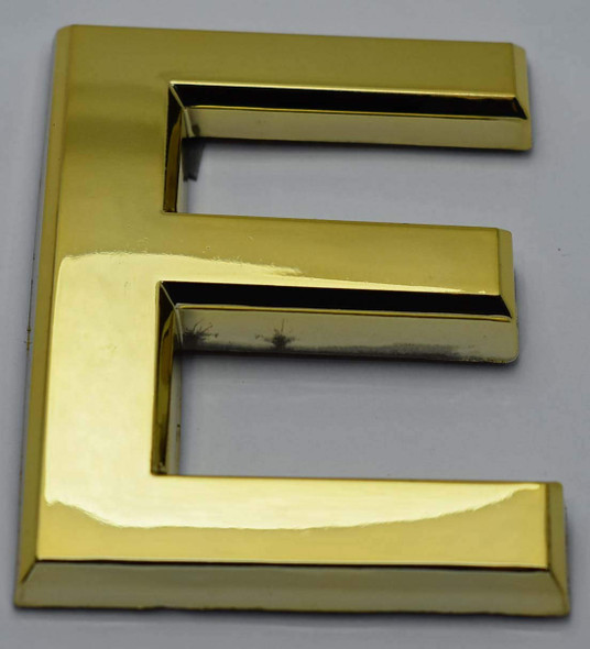 Vintage Brass Shop Letter "E" Sign Old Plaque Name Initial 2.75"H 
