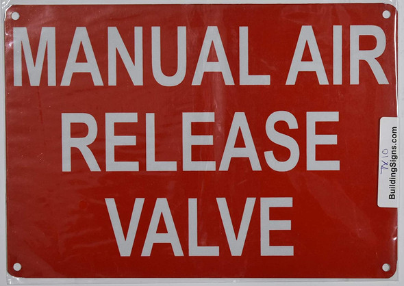 Manual air Release Valve Sign