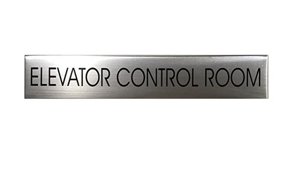 ELEVATOR CONTROL ROOM SIGN - Delicato line (BRUSHED ALUMINUM)