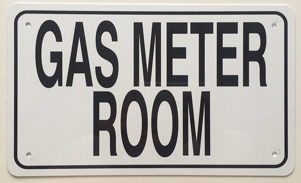 Gas Meter Room" Metal Sign