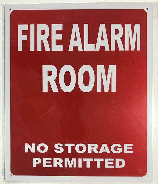 FIRE ALARM ROOM SIGN - RED ( Reflective !!! ALUMINUM)