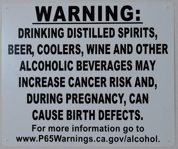 Warning Alcoholic Beverages Cause Birth Defects Sign