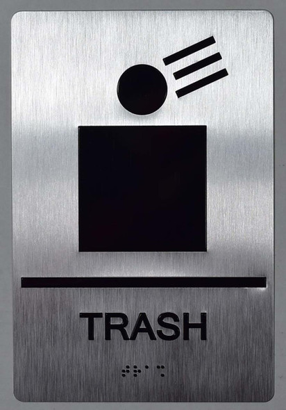 Trash Sign -Tactile Signs -The Sensation line Ada sign