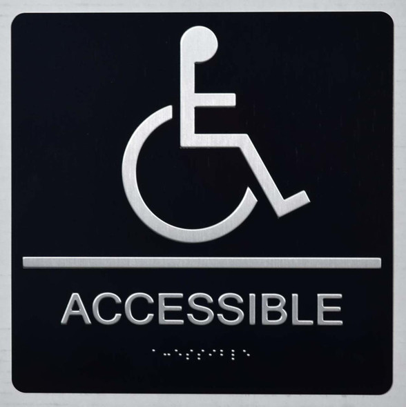 ACCESSIBLE Left Braille SIGN The Sensation line -Tactile Signs