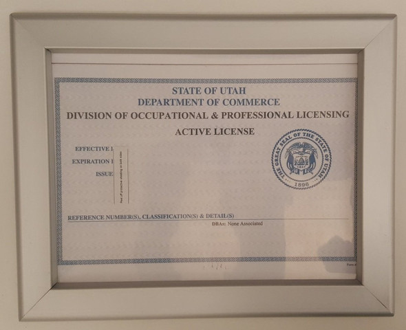certificate frame state of TEXAS