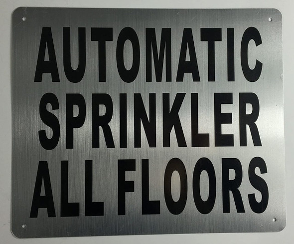 Automatic Sprinkler All Floors Sign