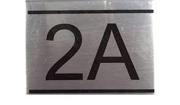 APARTMENT Number Sign  -2A