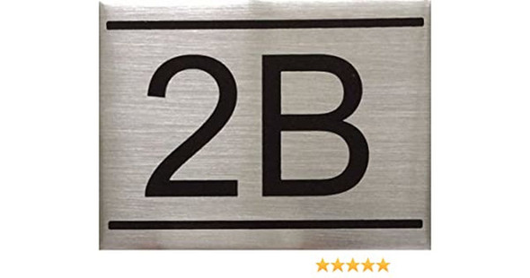 APARTMENT Number Sign  -2B