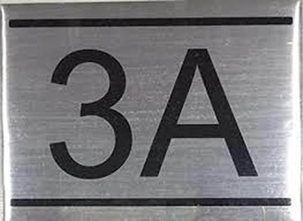 APARTMENT Number Sign  -3A