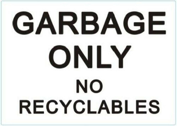 Garbage only no Recyclable Sticker (Sticker)