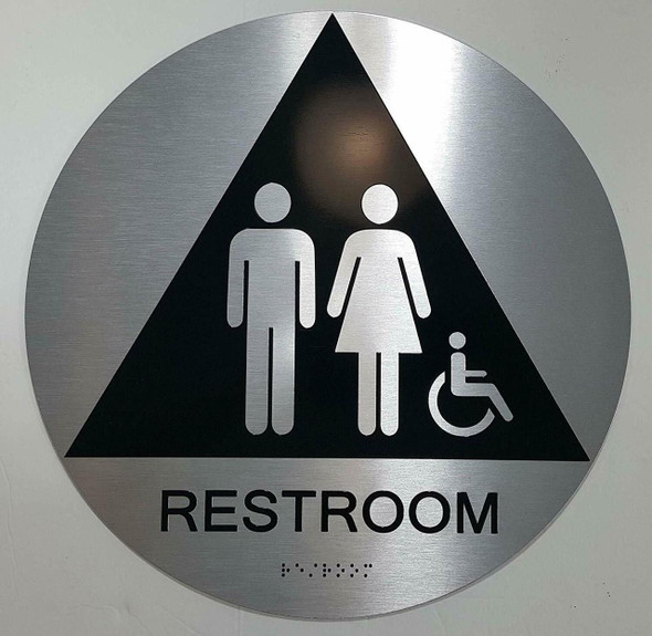 Men's Restroom Door Sign with Male Symbol - ADA & California Title 24 – ADA  Sign Depot