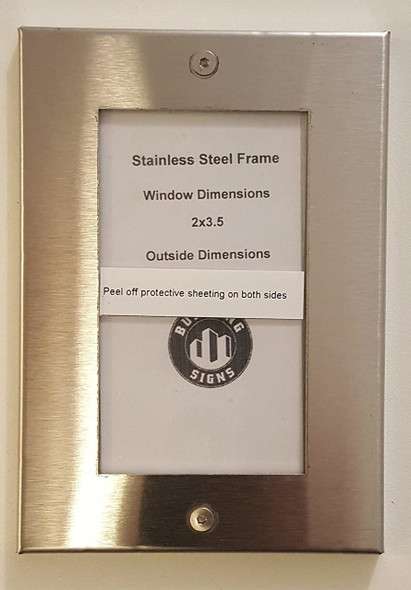 Elevator Permit frame stainless Steel