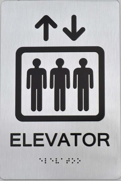 Elevator ADA Sign -Tactile Signs The Sensation line Ada sign