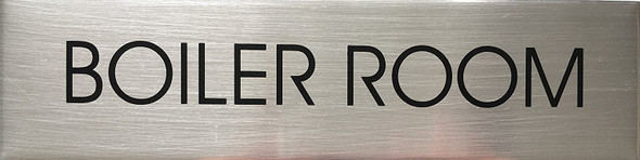 Boiler Room Sign - Delicato line (Brushed Aluminum)