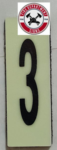 PHOTOLUMINESCENT DOOR NUMBER 1 SIGN