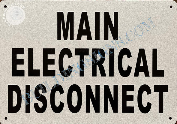 Sign Main Electrical Disconnect
