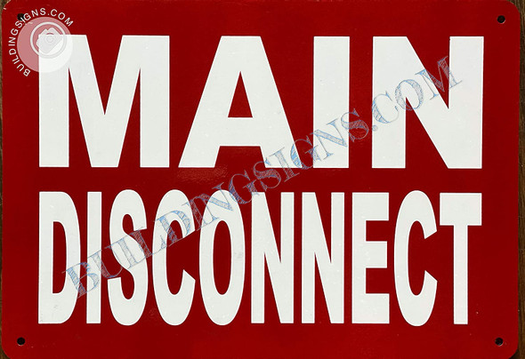 Sign Main Disconnect