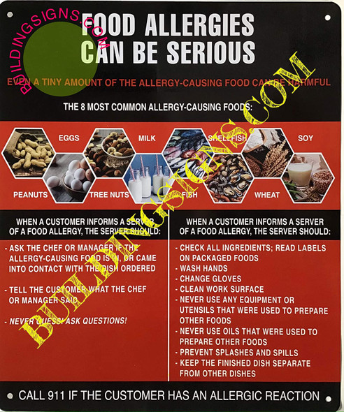 Food Allergies Sign