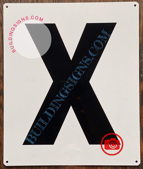 Large Letter X -Metal Sign - Parking LOT Sign