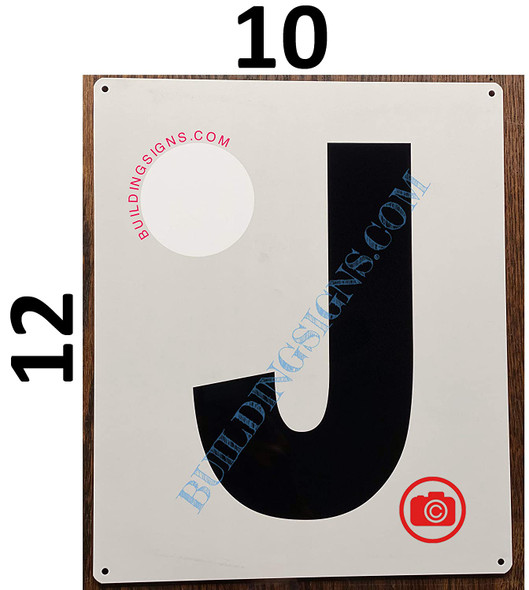 Large Letter J -Metal  - Parking LOT
