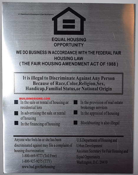 Equal HOUSING Opportunity Signage