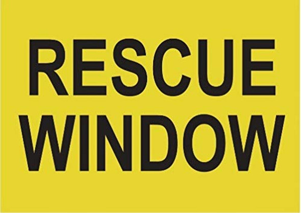 Rescue Window Label Decal Sticker  Singange