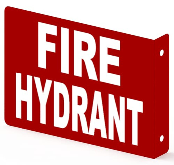 FIRE Hydrant Projection Sign-FIRE Hydrant Projection 3D Sign  Aluminium,