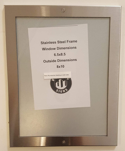 Elevator certificate frame