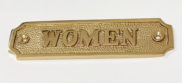 SIGN Brass Women Restroom Sign-Brass Door Sign