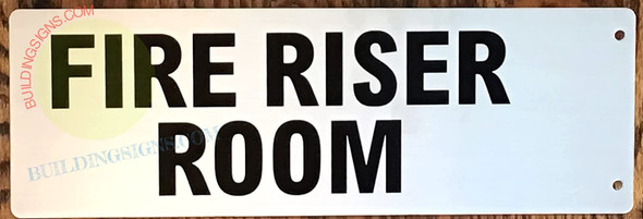 SIGN FIRE Riser Room Sign-Two-Sided/Double Sided Projecting, Corridor and Hallway