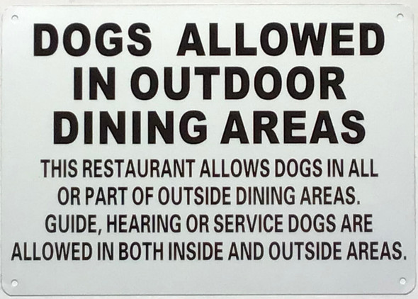DOGS ALLOWED IN OUTDOOR DINING AREA
