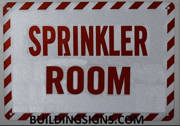 Sprinkler Room ZEBRA LINE SIGN