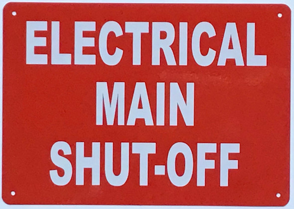 ELECTRICAL MAIN SHUT OFF SIGN