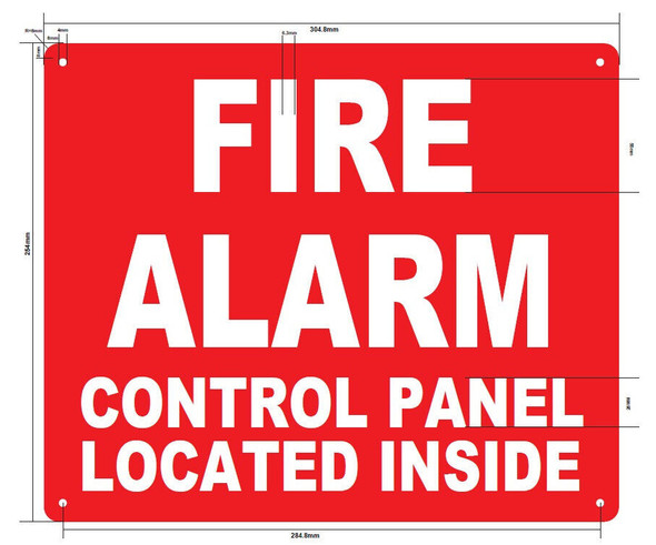 FIRE ALARM CONTROL PANEL LOCATED INSIDE