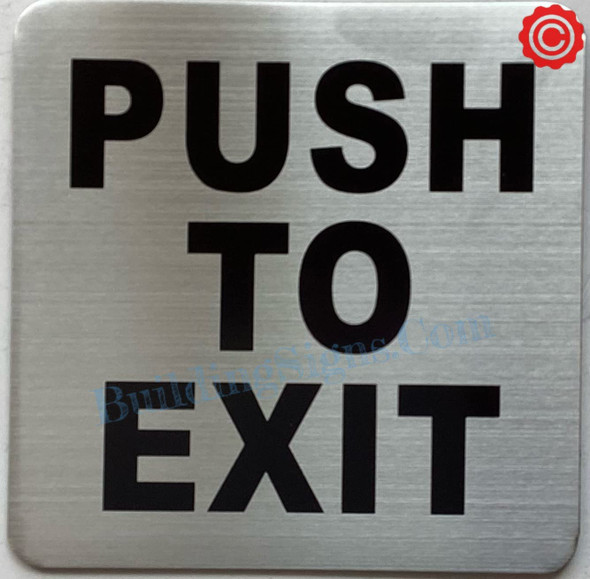 Push to Exit Sign