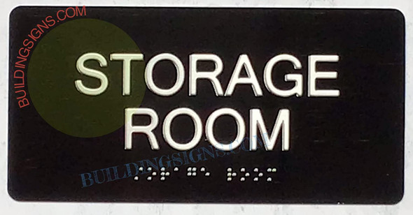 STORAGE ROOM Signage Tactile Touch Braille Signage