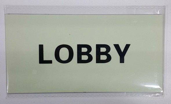 Lobby Sign/ GLOW IN THE DARK "LOBBY" Sign