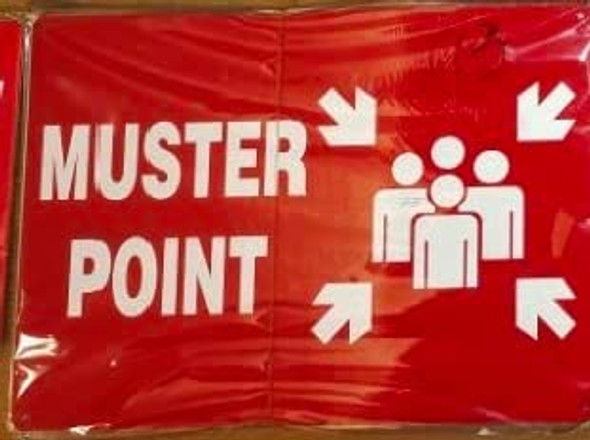 EMERGENCY EVACUATION MUSTER POINT Signage