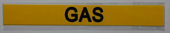 Pipe Marking- Gas Sign (Sticker Yellow)