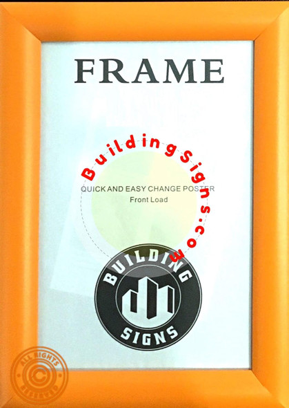 Orange Poster Frame 5.5x8.5 Inches, snap frame 5.5x8.5, Outdoor Poster Display Unit Sign