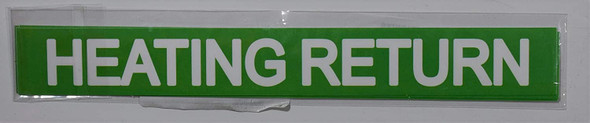 Pipe Marking- Heating Return (Sticker Green)