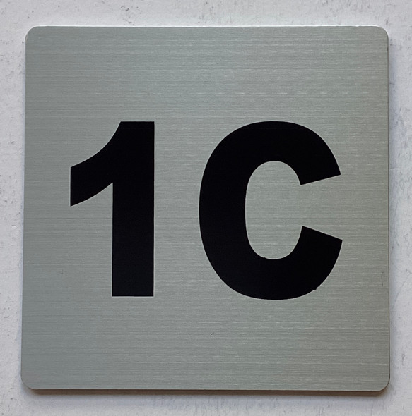 Apartment number 1C sign