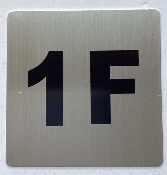 Apartment number 1F sign